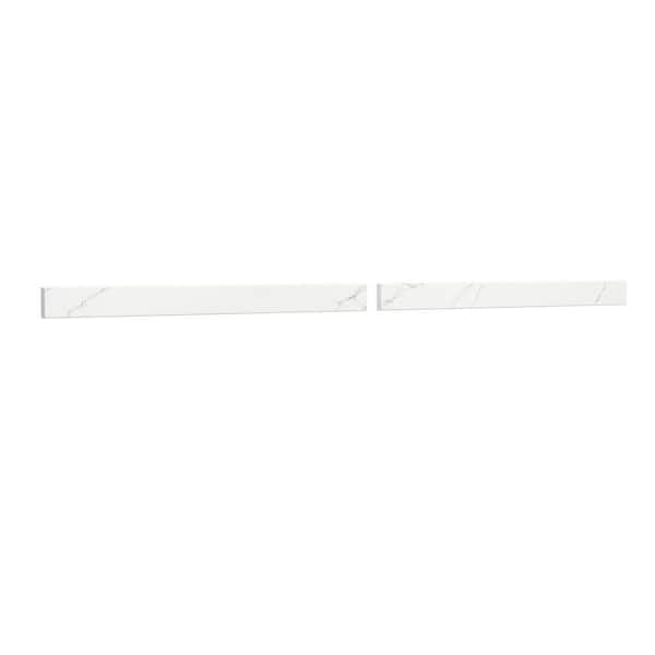 Wyndham Collection 80 in. W Quartz Vanity Backsplash in Giotto