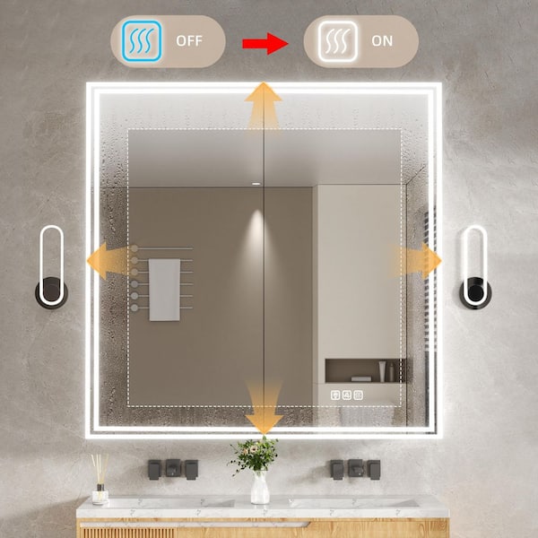 ZXDDMS 36 in. W x 36 in. H Rectangular Aluminum 3 Color Flowing