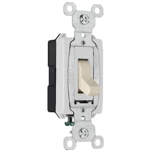Pass and Seymour 20 Amp Single-Pole Commercial Grade Backwire Toggle Switch, Light Almond