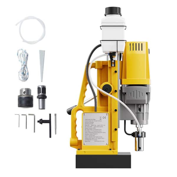 Magnetic Drill 1400-Watt Motor 2 in. 10 Speed Drill Press w/ 292 2 lbf Portable Electric Mag Drill Press 0-750 RPM Speed