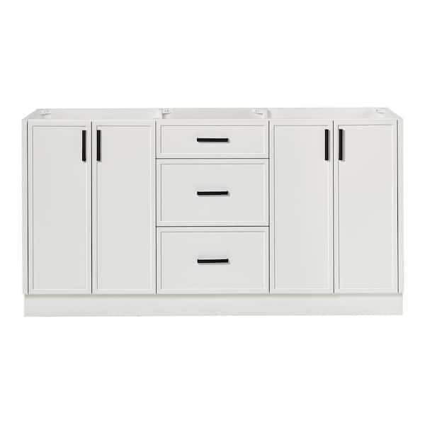 Kelly 66 in. W x 21.5 in. D x 34.5 in. H Bath Vanity Cabinet without Top in White