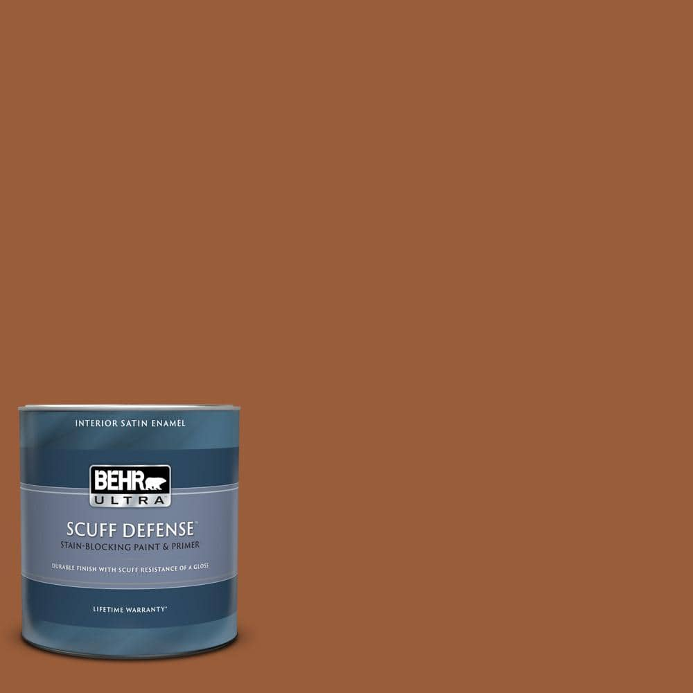 BEHR ULTRA 1 qt. #240D-7 Chestnut Stallion Extra Durable Satin Enamel  Interior Paint & Primer 775304 - The Home Depot