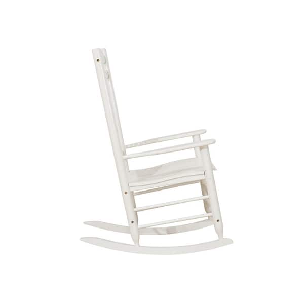 Hampton bay glossy white online wood outdoor rocking chair