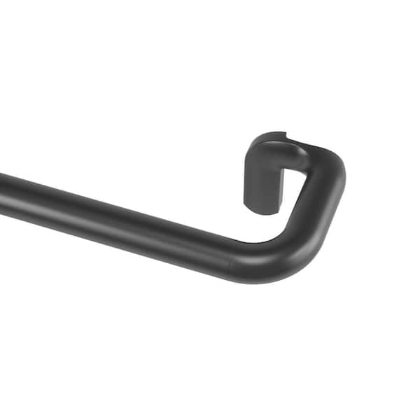 Umbra Twilight 30 in. -84 in. Adjustable Single 1 in. Curtain Rod, Black, Room Darkening