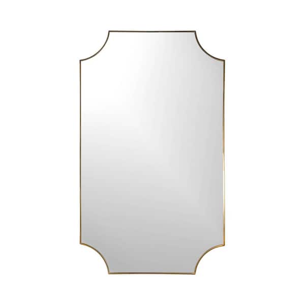 Unbranded Sierra, Rectangle Scalloped Mirror, Gold 24 in. x 40 in.