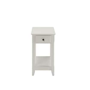 Amelia 13 in. W White 23 in. H Rectangle Wood End Table