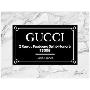 "Prestige G" Frameless Free Floating Reverse Printed Tempered Glass Wall Art, 24 in. x 18 in.