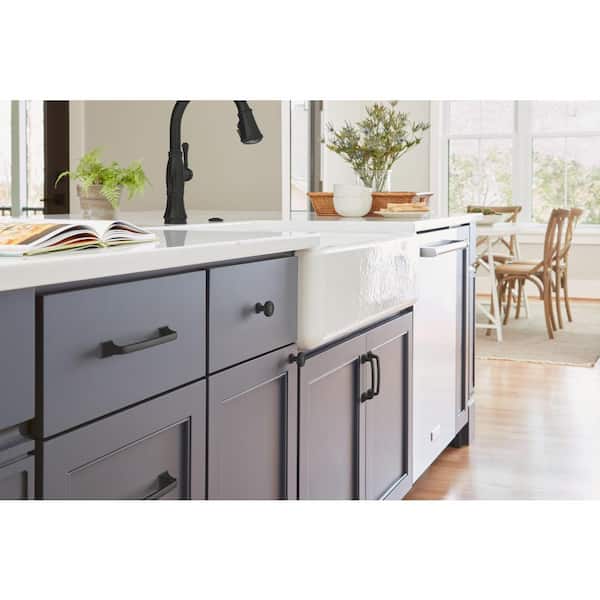 Ville 3-3/4 in. (96mm) Traditional Matte Black Arch Cabinet Pull