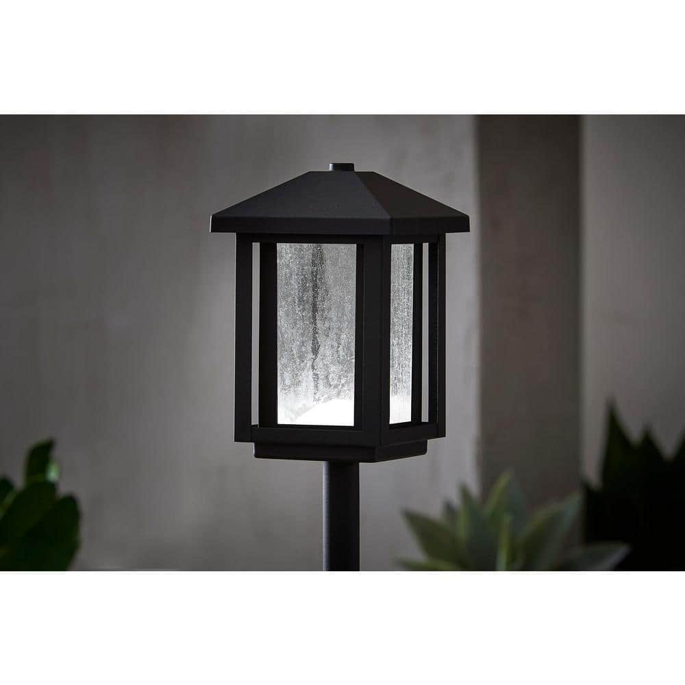 Black Bubble Glass Outdoor LED Pathway Light