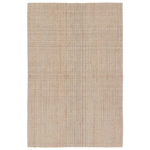 Abdar 5 ft. x 8 ft. Tan/Gray Striped Handmade Area Rug