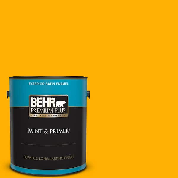 BEHR PREMIUM PLUS 1 gal. #S-G-350 Desert Glow Satin Enamel Exterior Paint & Primer