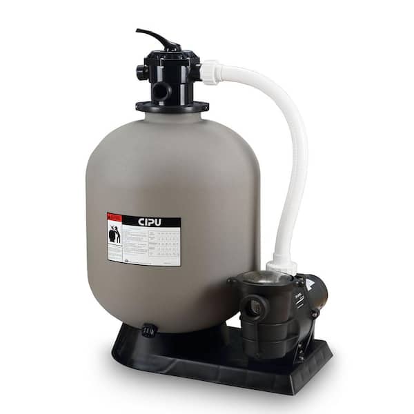 24 in. Above Ground Swimming Pool Sand Filter System with 1.5 HP Pump and 3.14 sq. ft. Filtration Area