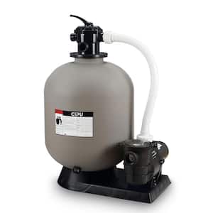 16 in. Above Ground Swimming Pool Sand Filter System with 0.75 HP Pump and 1.35 sq. ft Filtration Area