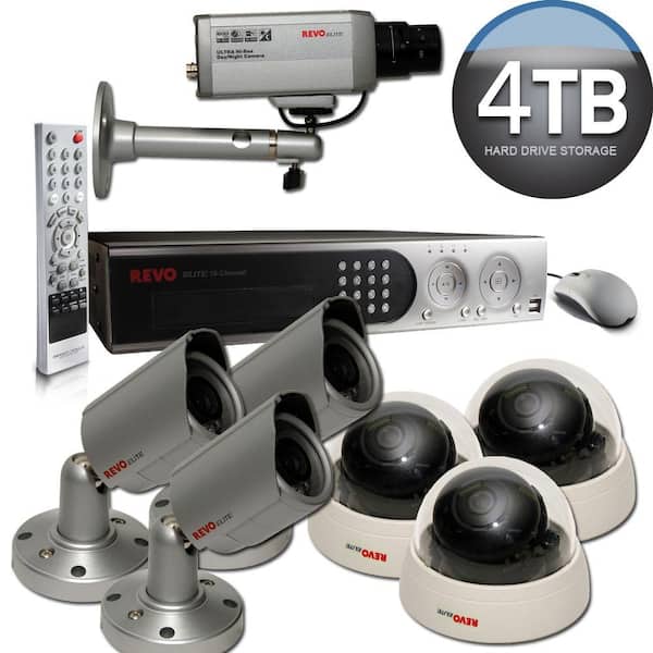 Revo Elite 16 CH 4TB Hard Drive Surveillance System with (7) 600TVL Indoor/Outdoor Cameras-DISCONTINUED