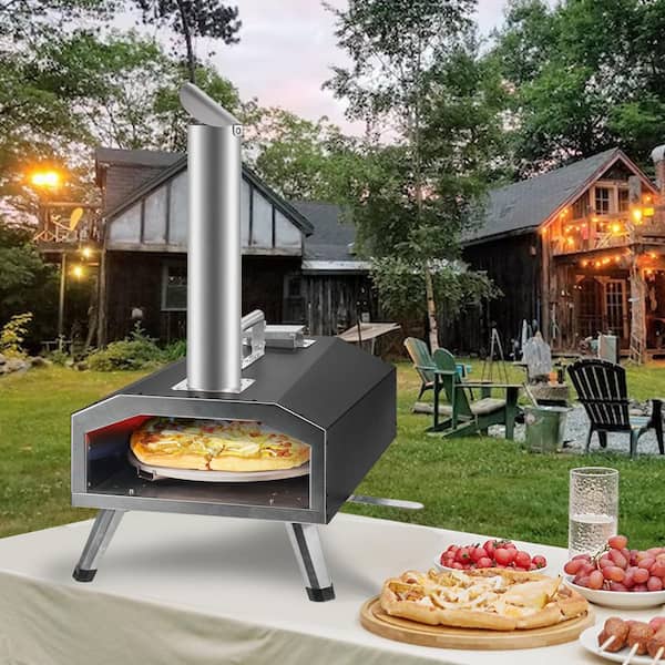 SVOPES Multi-Fuel Outdoor Pizza Oven, 12 in. Wood-Fired and Gas