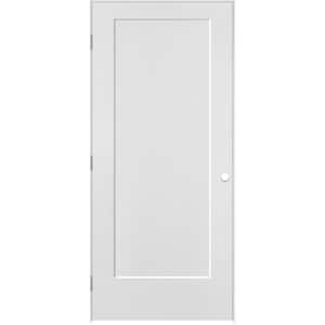 36 in. x 80 in. Lincoln Park 1-Panel Right-Handed Hollow-Core Primed Composite Single Prehung Interior Door
