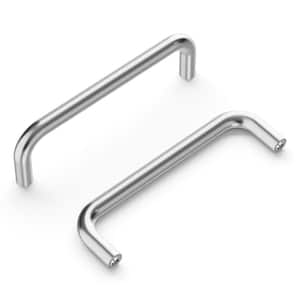 Wire Pulls Collection Pull 3-3/4 in. (96mm) Center to Center Chrome Finish Modern Brass Bar pull (1 Pack )