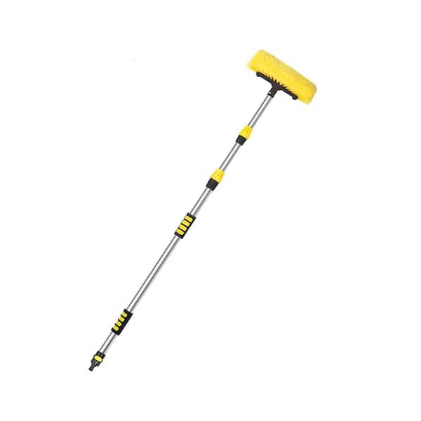 Car Truck Boat RV Fit Wash Brush Telescopic Extension Handle Soft Bristle Cleaning Tool with Hose Attachment
