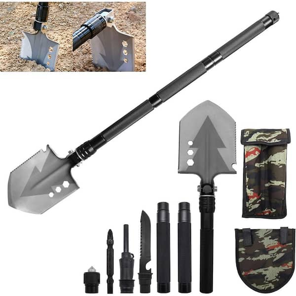 ITOPFOX 6-in-1 Portable Multifunctional Camp Stainless Steel Shovel for ...