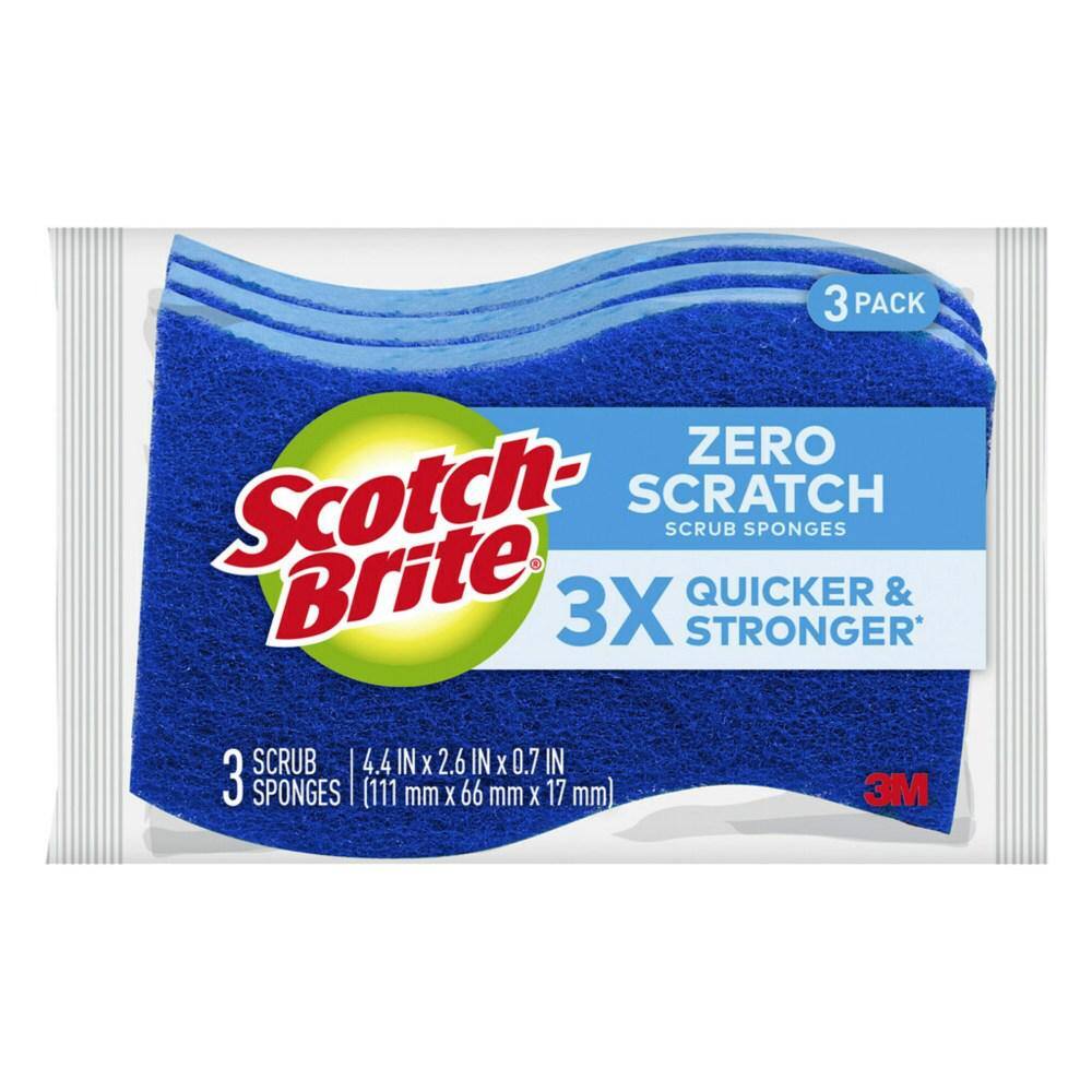 Scotch-Brite Zero Scratch Scrub Sponges - 36 Pack Gentle Cleaning Sponges For Kitchen & Bathroom