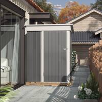 5 ft. W x 3 ft. D Outdoor Storage Metal Shed Utility Patio Shed for Garden and Backyard 15 sq. ft. in Gray