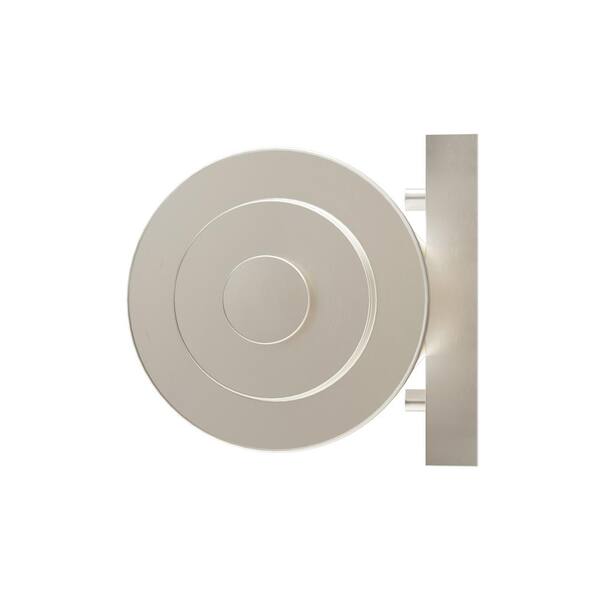 Hunter - Holly Grove 24 in. 2-Light Brushed Nickel Vanity Light with Cased White Ribbed Glass Shades