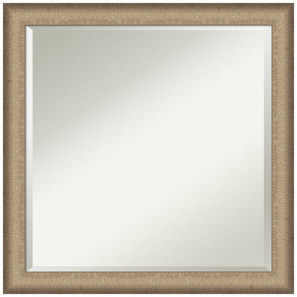 Amanti Art Elegant Brushed Bronze Narrow 23 in. H x 23 in. W Framed Wall Mirror