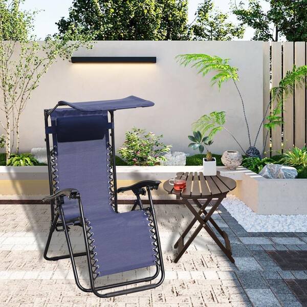 Navy Blue Metal Combo Design Chair Outdoor Rocking Chair with