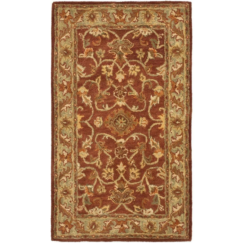 SAFAVIEH Golden Jaipur Rust/Green 2 ft. x 4 ft. Border Area Rug GJ250E24