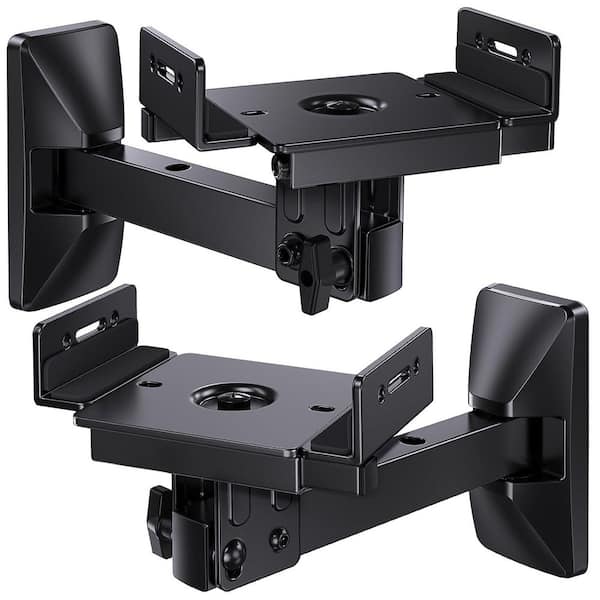 55 lb. Speaker Wall Mounts, Dual Side Clamping Bookshelf Speaker Mounting Bracket for Surround Sound, Bookshelf Speakers