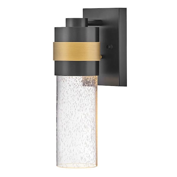 LARK Albie 1-Light LED Black Hardwired Outdoor Wall Lantern Sconce