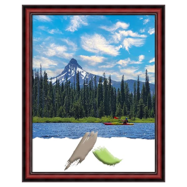 Amanti Art Rubino Cherry Scoop Wood Picture Frame Opening Size 22x28 in.