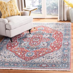 Vintage Persian Red/Blue 8 ft. x 10 ft. Oriental Area Rug