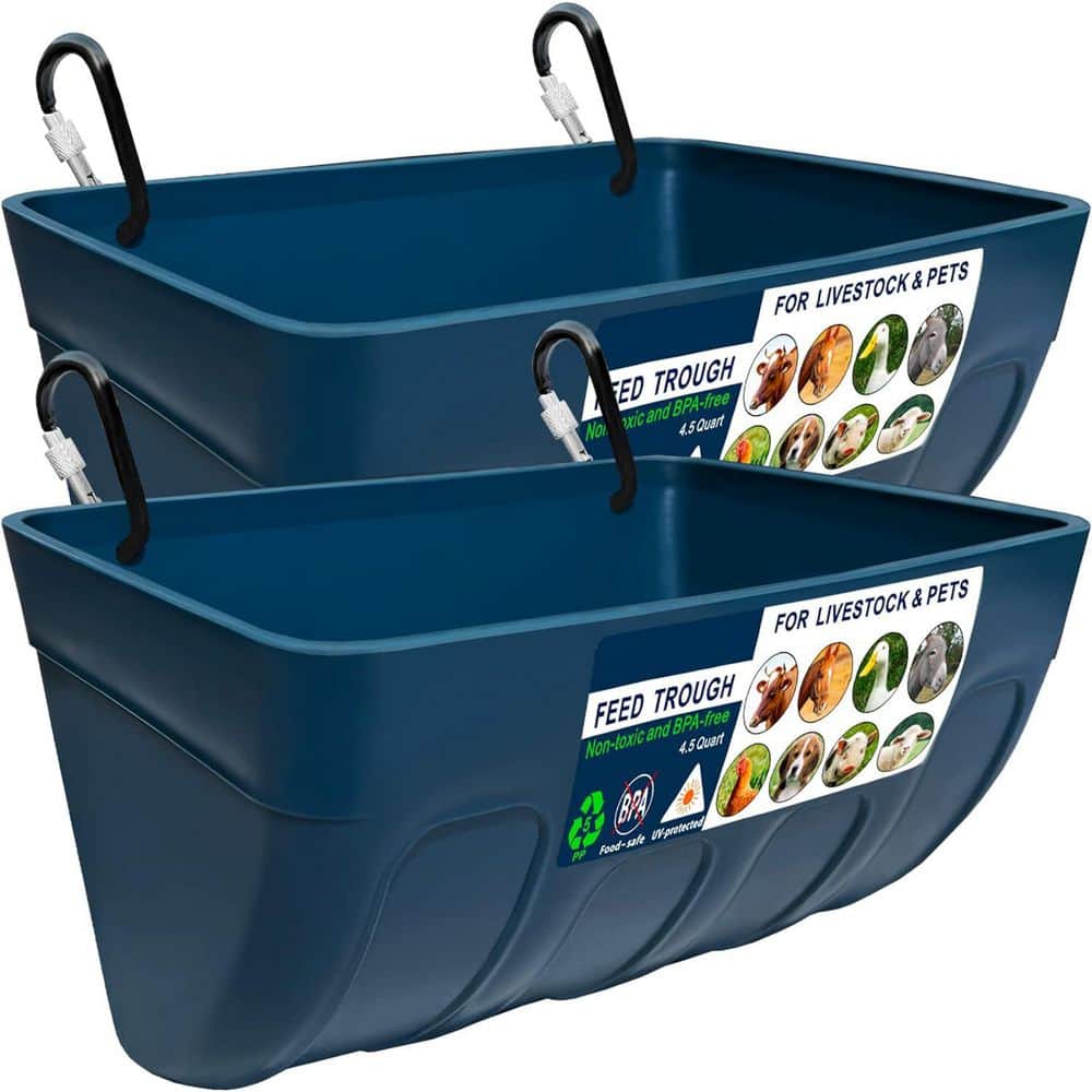 Durable PP Plastic Livestock Supplies Feed Waterer 2-Pack for Goats Chickens Ducks Dogs price history on PriceWatchPro