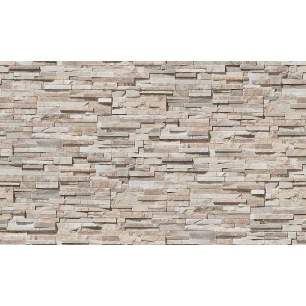 Unbranded Bricks and More Collection Cream/Beige Granite Stone Effect Matte Finish Vinyl on Non-Woven Non-Pasted Wallpaper Roll