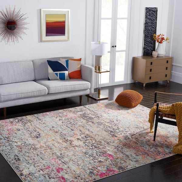 Madison Black/Gold 12 ft. x 12 ft. Abstract Gradient Square Area Rug