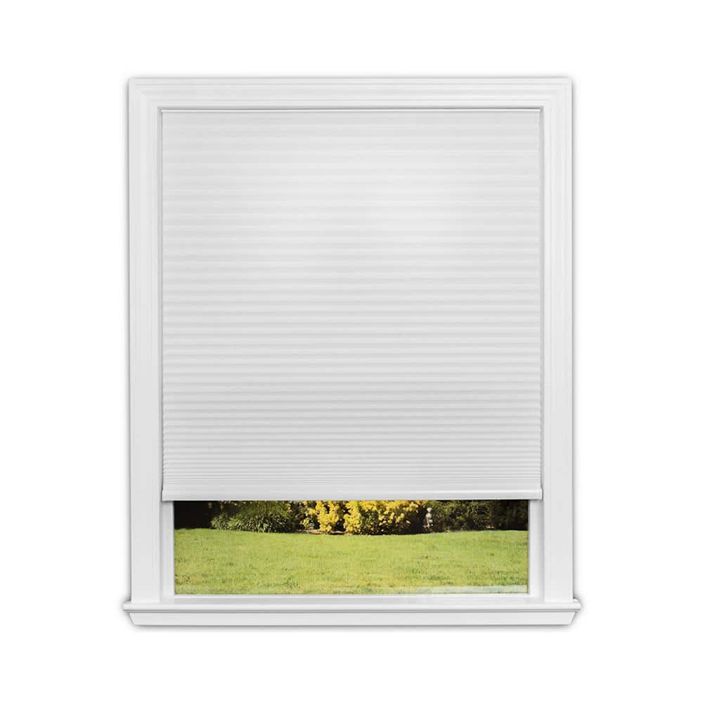 Redi Shade Easy Lift Cut-to-Size White Cordless Light Filtering Cellular Fabric Shade 60 In. W X ...