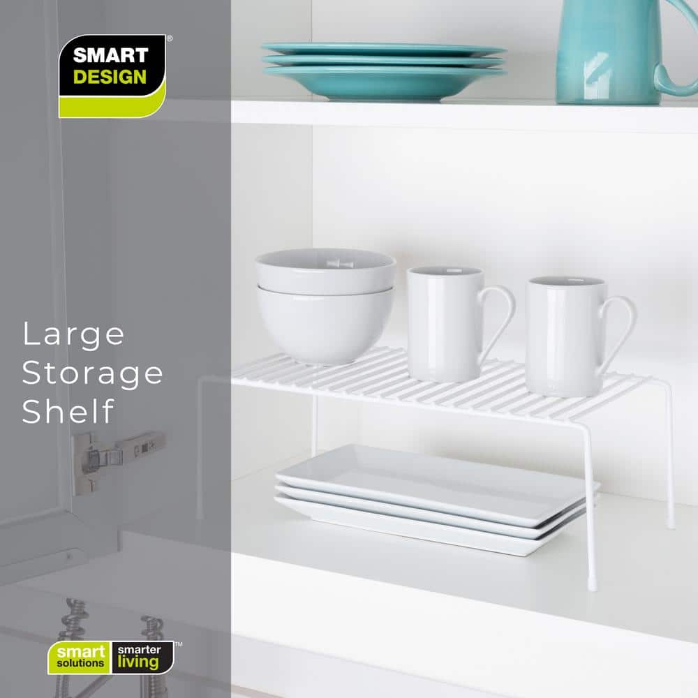 White Steel 3-Tier Kitchen Corner Shelf Rack