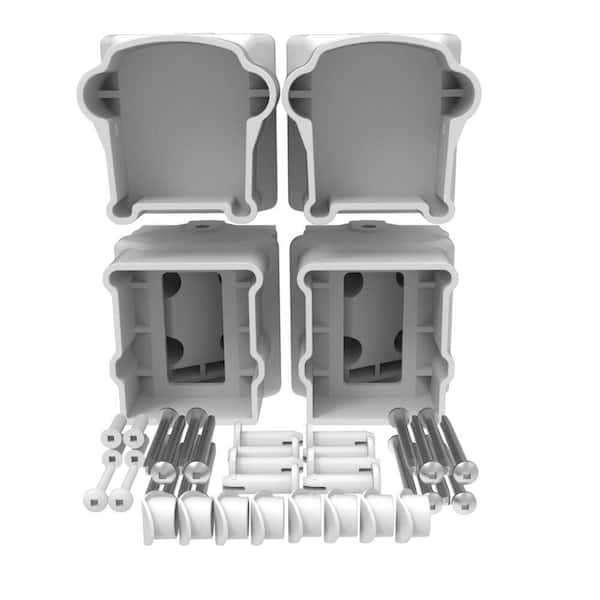 Bella Premier Series White Vinyl Left/Right Angle Bracket Kit