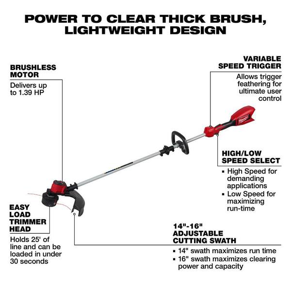 Milwaukee M18 16 in. Brushless Cordless String Trimmer (Tool Only
