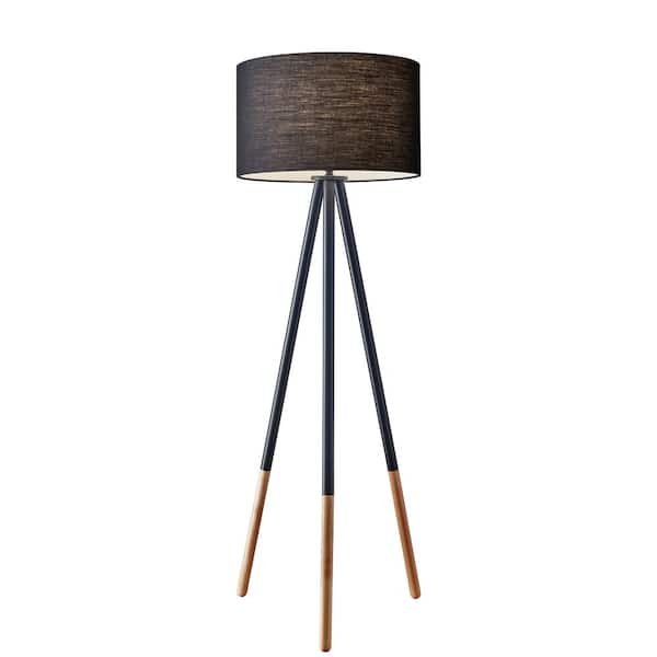 Adesso Louise 60 in. Black Tripod Floor Lamp 6285-01 - The Home Depot