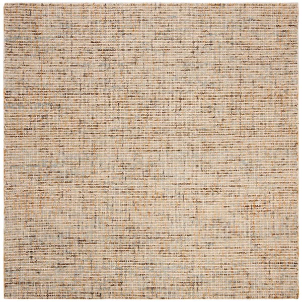 SAFAVIEH Abstract Gold/Blue 6 ft. x 6 ft. Square Solid Area Rug