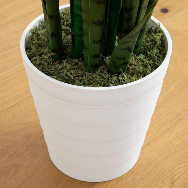 Nearly Natural 4 ft. UV Resistant Artificial Sansevieria Plant in
