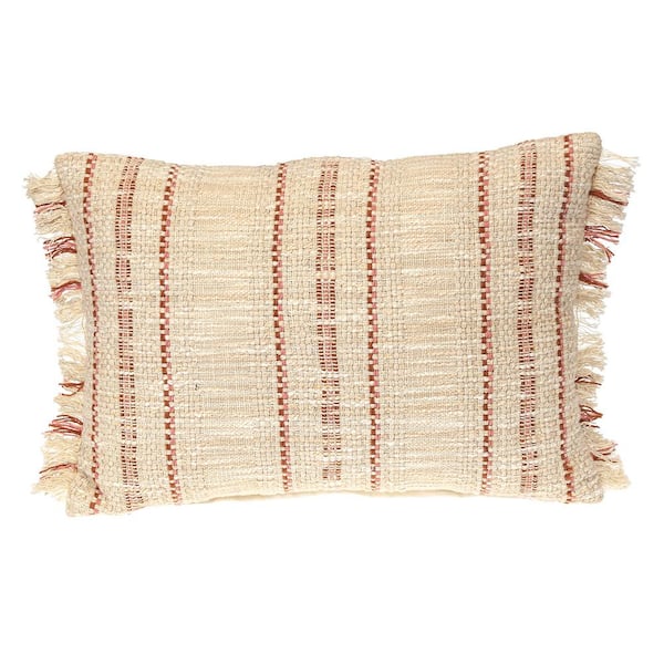 PARKLAND COLLECTION 20 X 20 Transitional Stripes Beige 14 in. x 20 in. Pillow