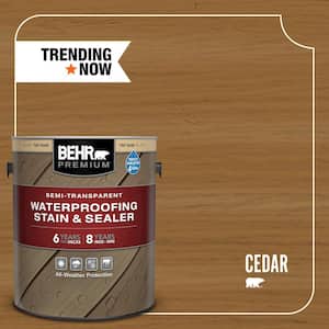 1 gal. #ST-129 Chocolate Semi-Transparent Waterproofing Exterior Wood Stain  and Sealer
