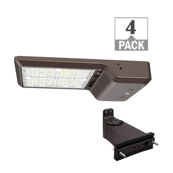 ETI LIGHTING 12000-22000 Lumens and Adjustable CCT Bronze LED Floodlight Area Light Straight Arm Mount Kit  TYPE-3 (4-Pack)