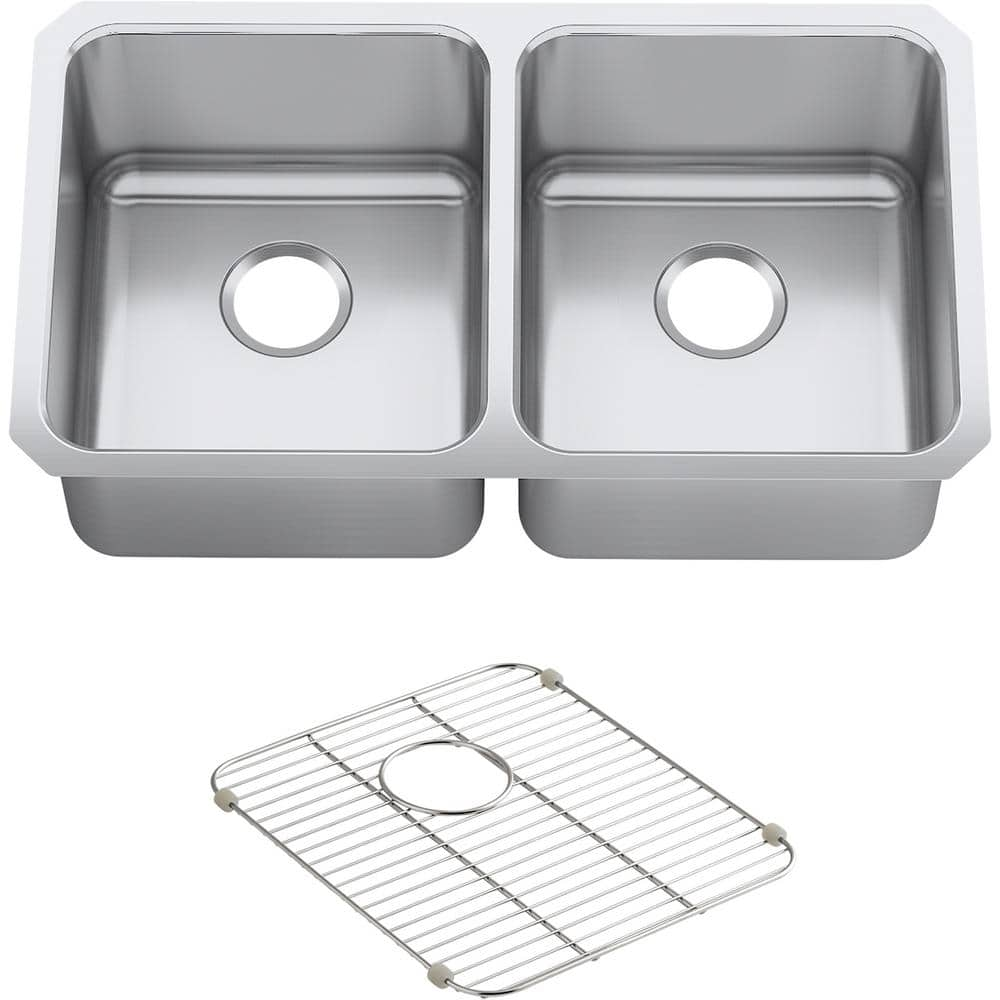 UPC 885612315885 product image for Undertone Preserve Undermount Stainless Steel 32 in. Double Bowl Scratch-Resista | upcitemdb.com