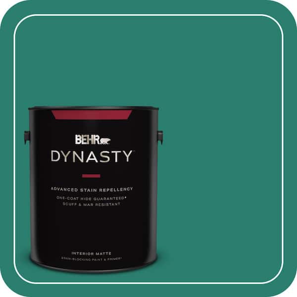 BEHR DYNASTY 1 gal. #P440-7 Mermaid Sea Matte Interior Stain-Blocking Paint & Primer