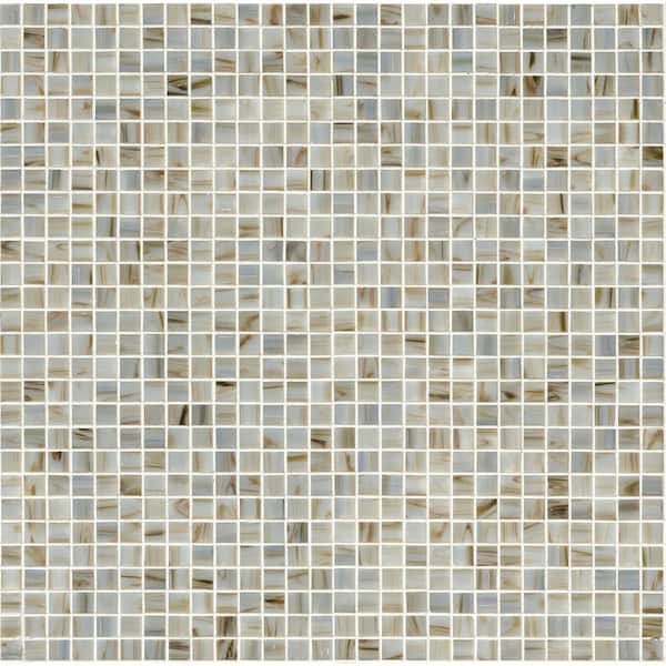 MSI Ivory 12 in. x 12 in. Polished Glass Patterned Look Wall Tile (20 sq. ft./Case)