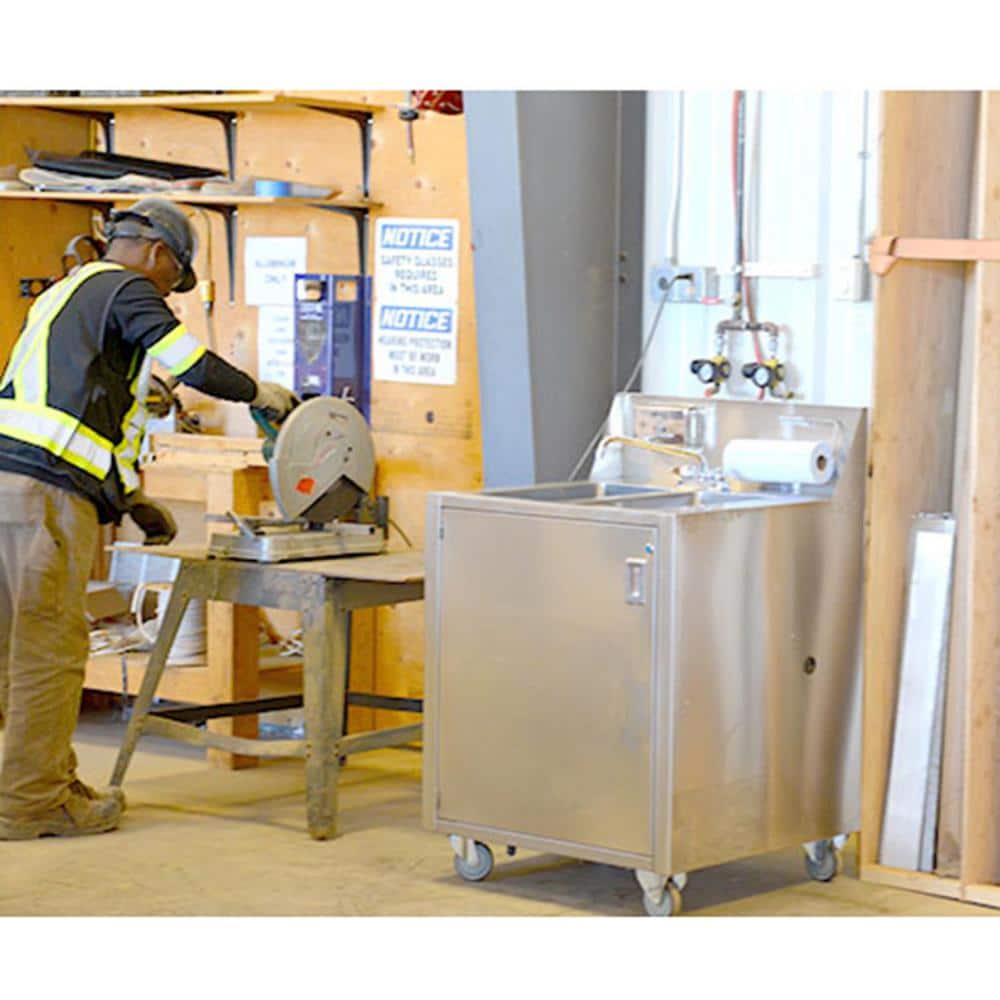 32'' Stainless Steel Portable Hand Wash Station with Faucet